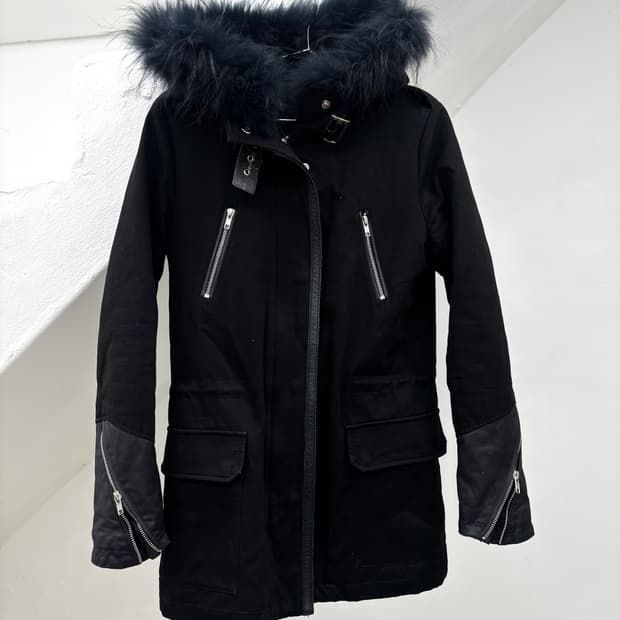 Maje v-kei mood leather detail jacket  