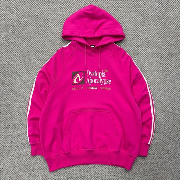 널디 디스토피아 그래픽 후드티 v2797