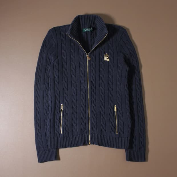 Lauren Ralph Lauren 로렌 랄프로렌 케이블 니트집업