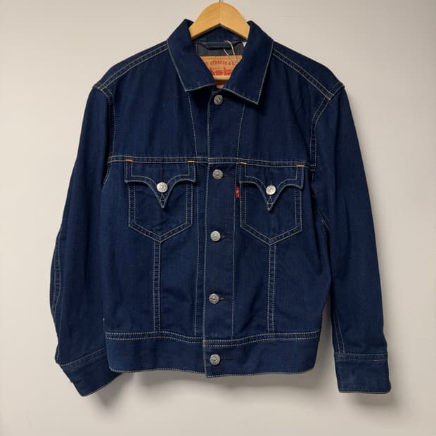 리바이스 타입원 type1 아이코닉 스티치 진청 데님자켓 청자켓 M
