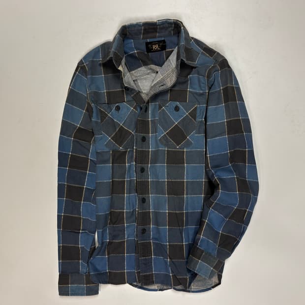 RRL 셔츠 브라운블루