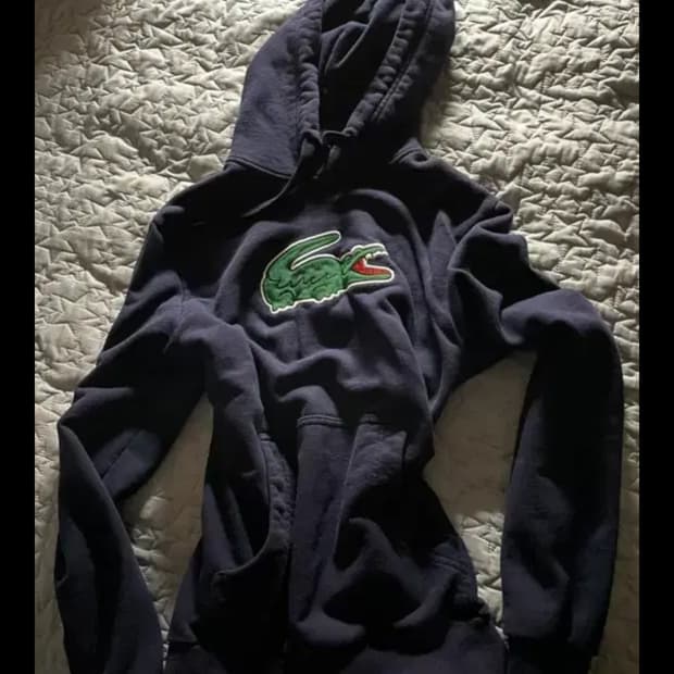 라코스테 빅로고 후드티