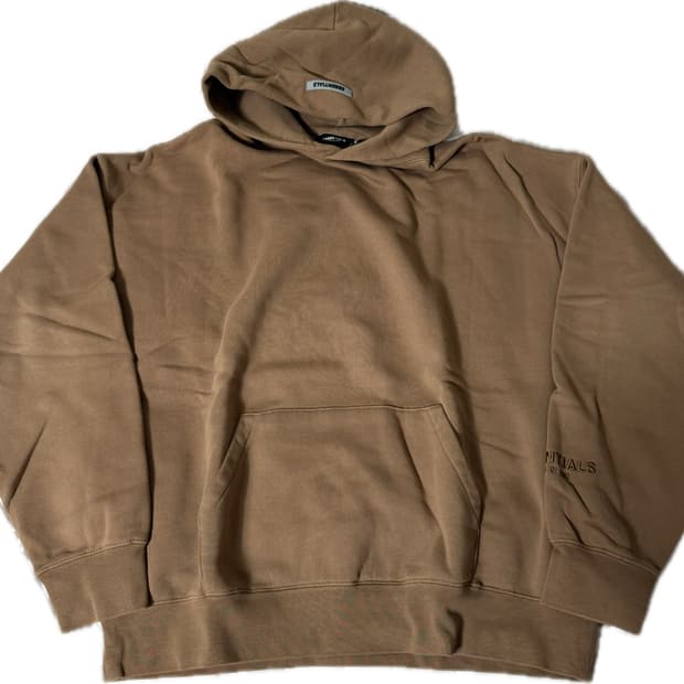 (M) 에센셜 피어 오브 갓 후드티 브라운