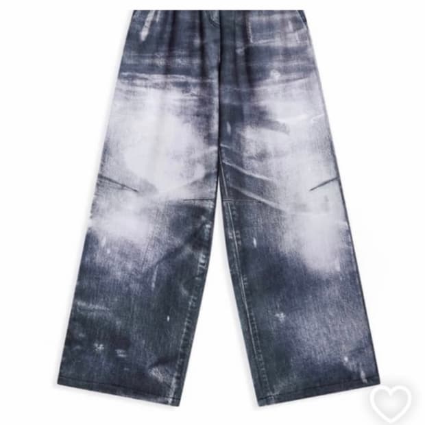 오픈와이와이 JEAN EFFECT WIDE SWEATPANTS