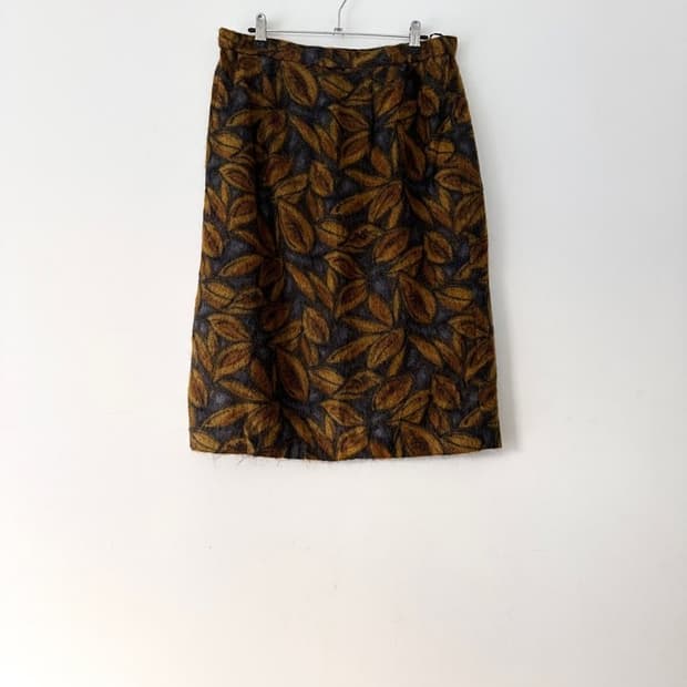 Sunflower leat pattern warm skirt