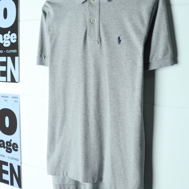 (S-L) 폴로 랄프로렌 반팔 카라 티셔츠 USA 그레이-H34730