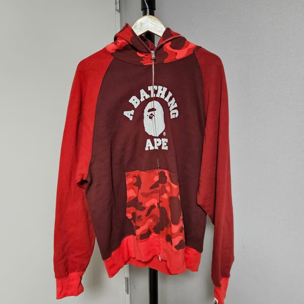 BAPE 베이프 적계 카모 후드집업