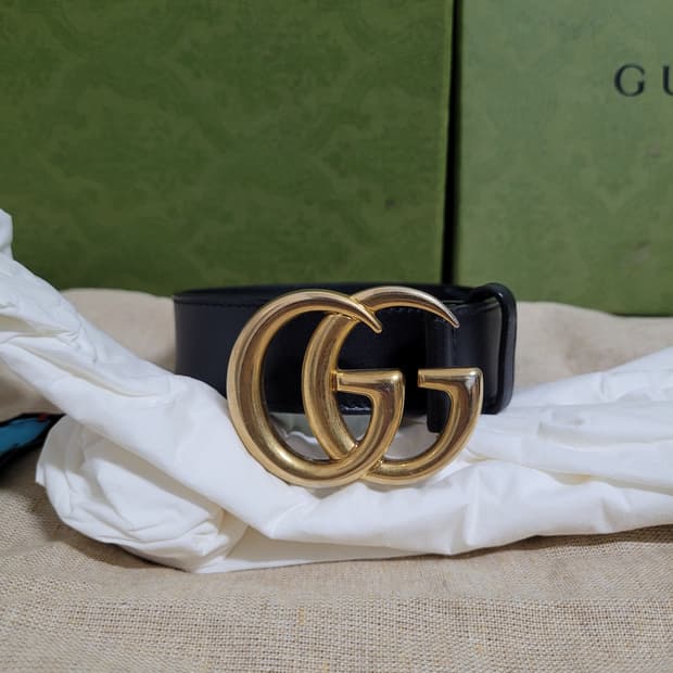 구찌 마몬트 GG 금장 벨트
