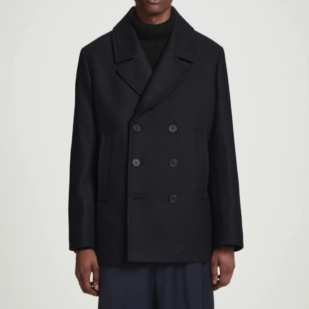 [새상품/코스] 더블 브레스티드 피코트 자켓 / 46