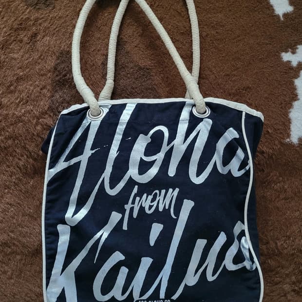 하와이 캔버스 토트백