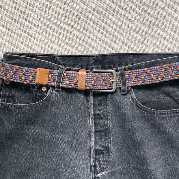 리바이스 멀티컬러 브레이디드 스트레치 벨트