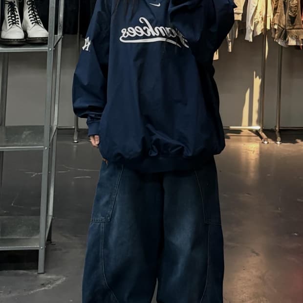 나이키 뉴욕 양키스 풀오버 웜업 바람막이 A3649