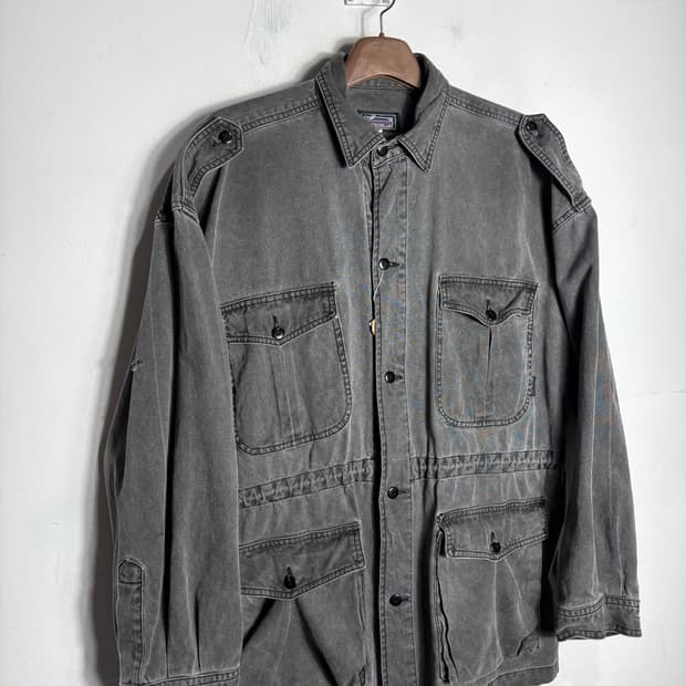 그레이 흑청 데님 자켓