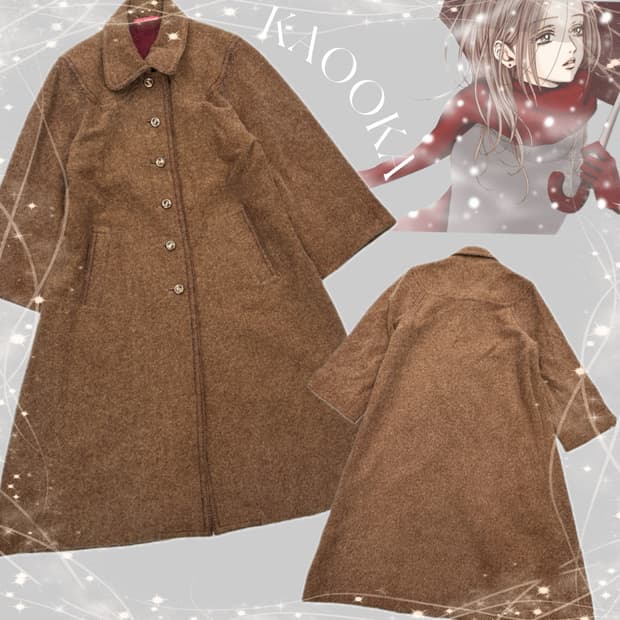 🤎마법소녀 하프 소매 롱 코트🤎 나나깔 그런지 고딕 겨울 히메 갸루 