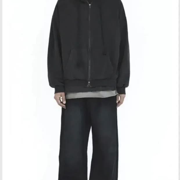 3 폴리테루 원턱 고시마 팬츠 (페이디드 블랙)