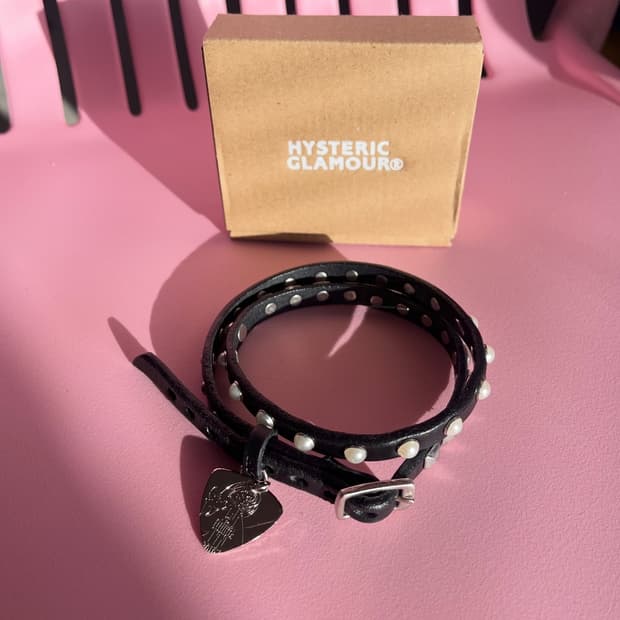 히스테릭글래머 피크 레더 브레이슬릿 