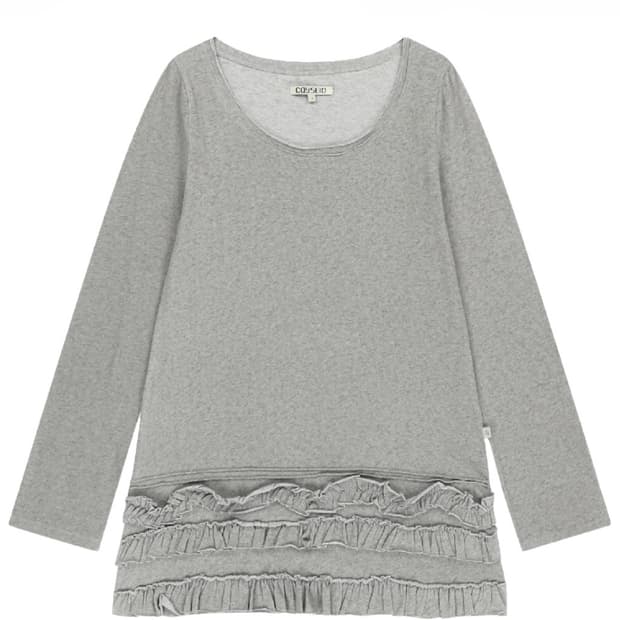 2 코이세이오 바텀 멀티플 프릴 드레스 라이트 그레이 새제품 판매