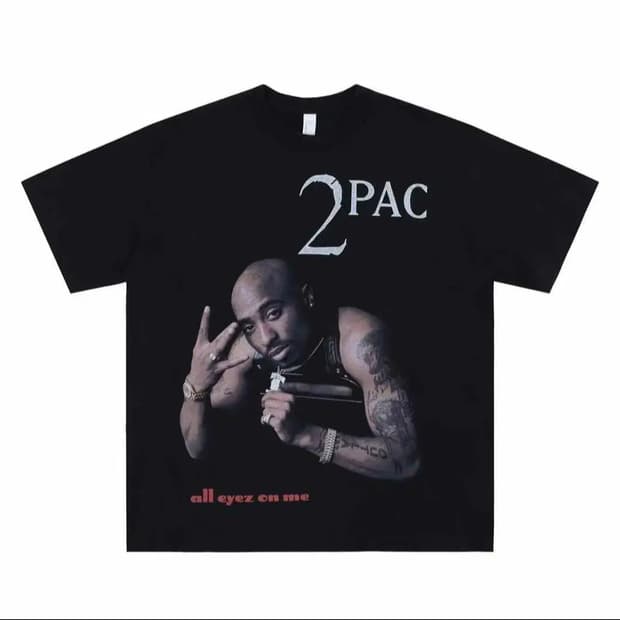 2PAC 투팍 올아이즈온미 부틀렉 랩티셔츠