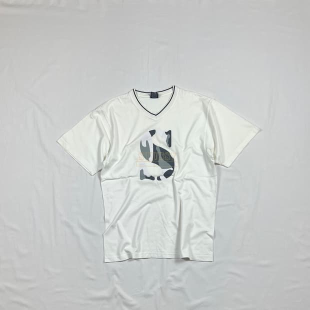 90‘s 스투시 stussy 카모 s 로고 반팔티