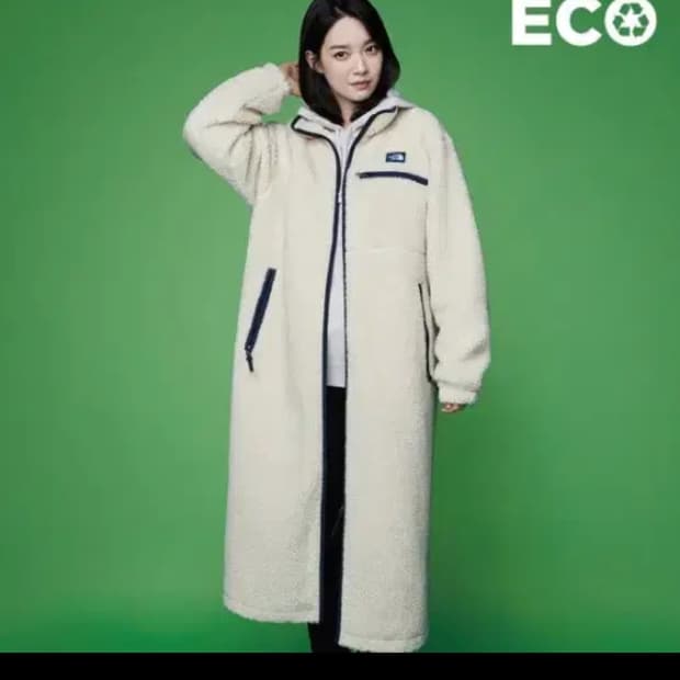 [[여성 S, A급] 노스페이스 테디 시어링 플리스 롱코트