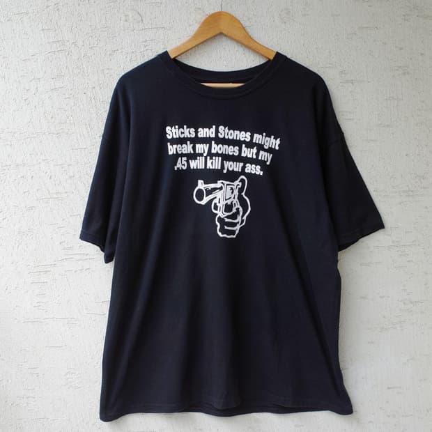 2000's "45 Gun Graphic" 빈티지 티셔츠