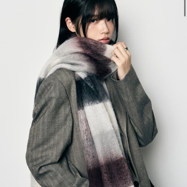 (체크) 레더리 브러쉬드 롱 머플러 판매