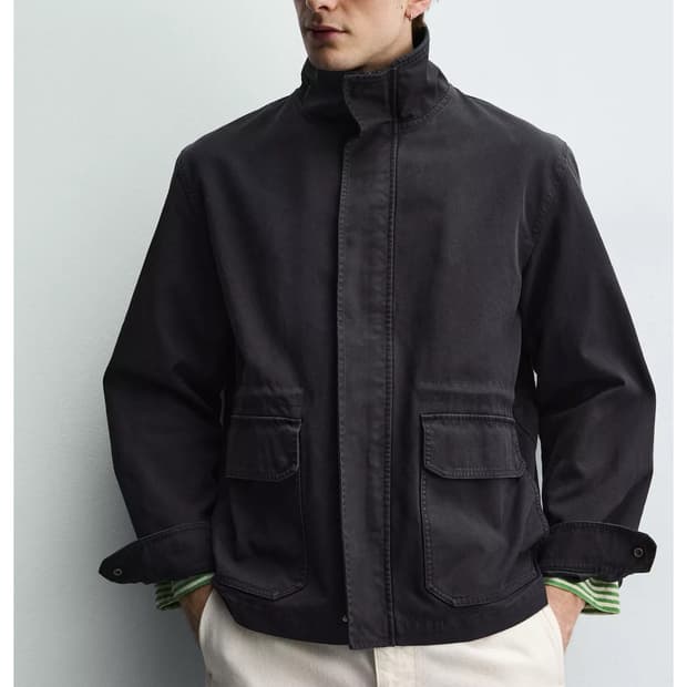 코튼 레귤러핏 파카