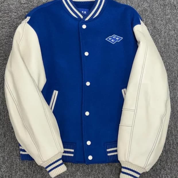 아더에러 7주년 바시티 자켓 블루 A1