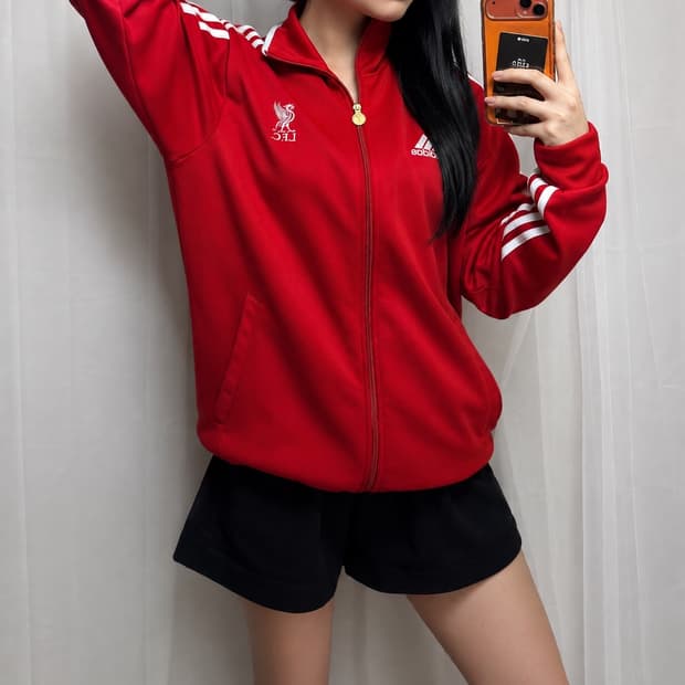 아디다스 리버풀 FC 레드 트랙자켓