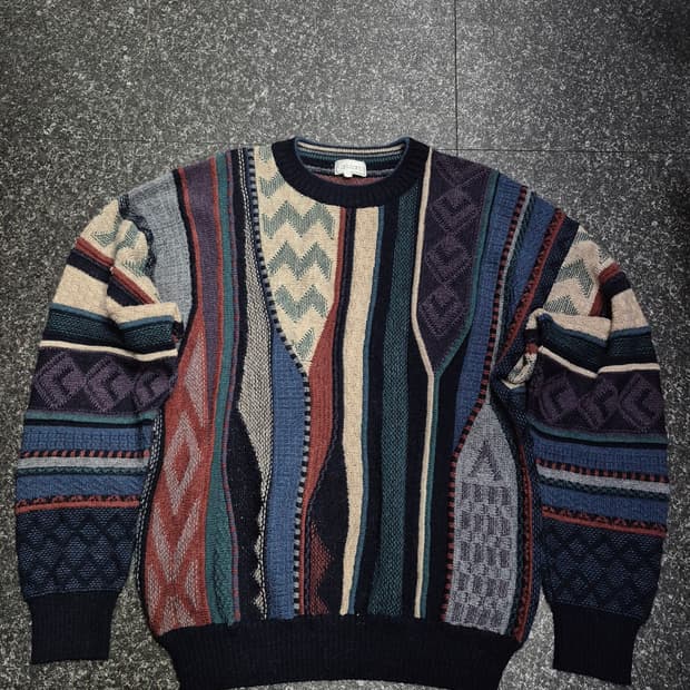 Carlos Lana 패턴 니트 스웨트 남성 100사이즈