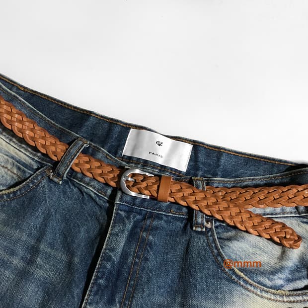[Unisex] 위빙 레더 벨트