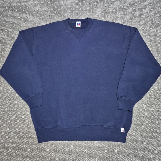 [XL] 90s MEXICO Made 러셀 네이비 스웻  -336