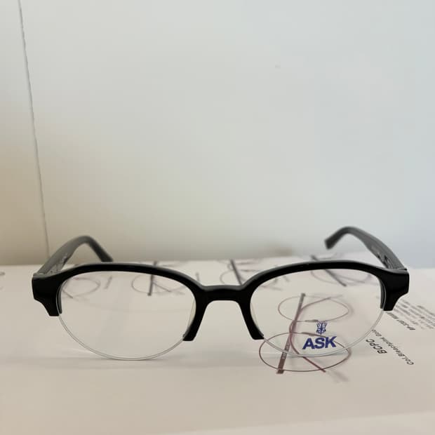 ASK 오벌형 반무테 빈티지안경