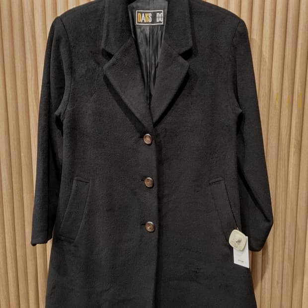 무배) 빈티지 닥스 블랙 울 코트 - S