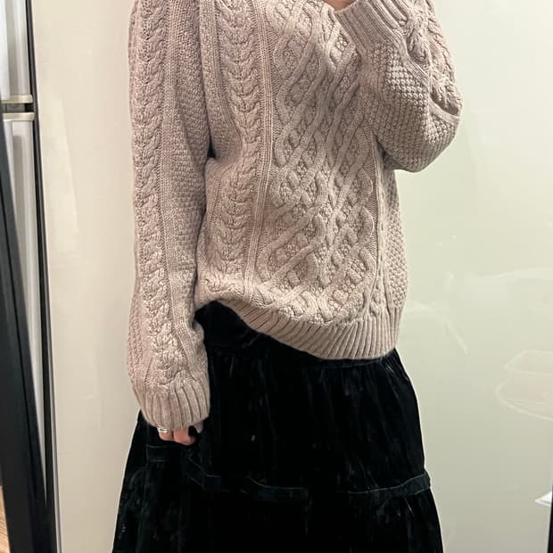 피셔맨 꽈배기 니트