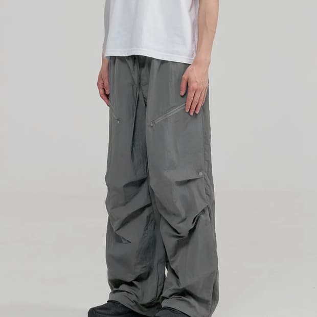 s) 주앙옴므 aaoa 더블레이어드 나일론팬츠 그레이