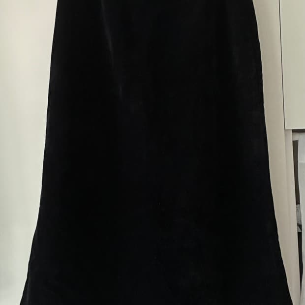 스웨이드 프린지 롱스커트