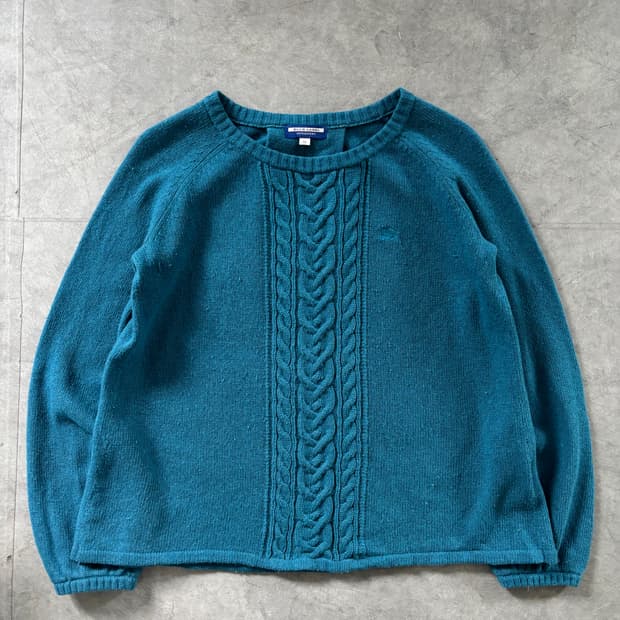 Burberry 버버리 블루라벨 블루 케이블 니트