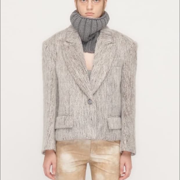 오픈와이와이 크롭 울자켓