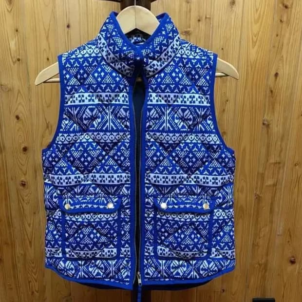 JCREW 제이크루 다운 패딩 베스트 집업 조끼 패턴