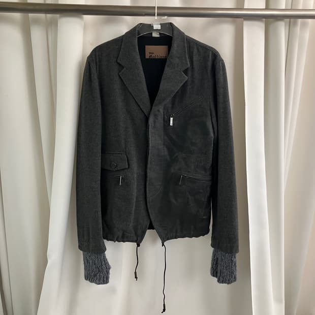 존 갈리아노 그레이 울 블레이저 자켓 46