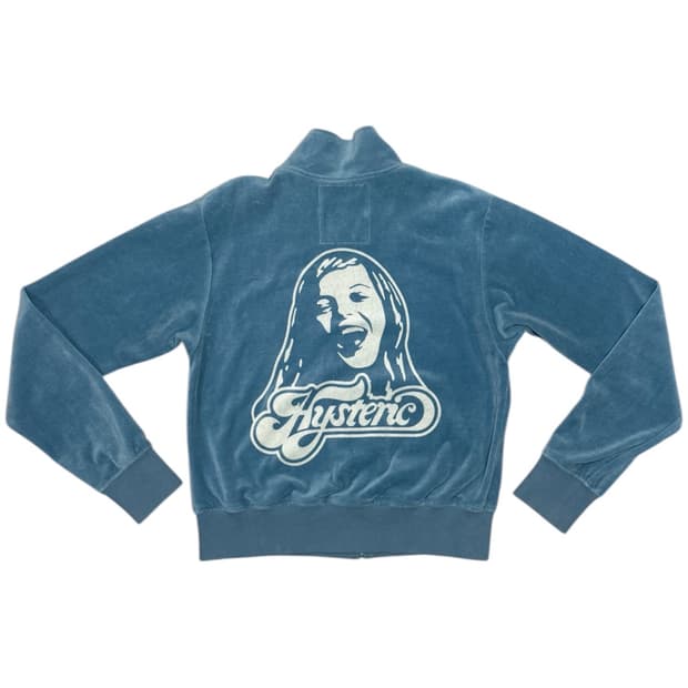 히스테릭 글래머 웃고 있는 히스걸 벨루어 트랙 탑 저지 자켓