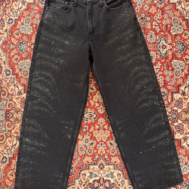 리바이스578 라인스톤 리워크 데님