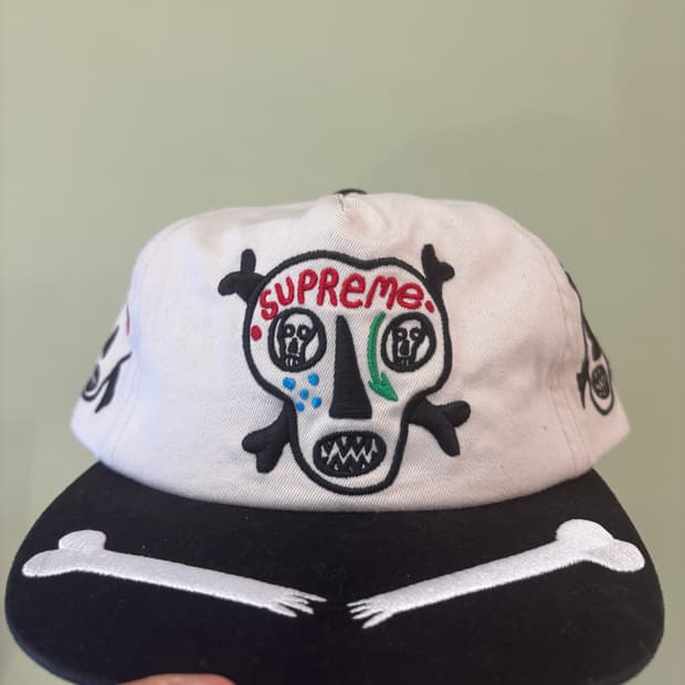 Supreme x clapton patterson skull cap