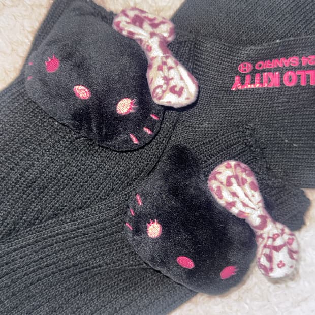 (정품) 키티 워머 긴 양말 갸루 호피