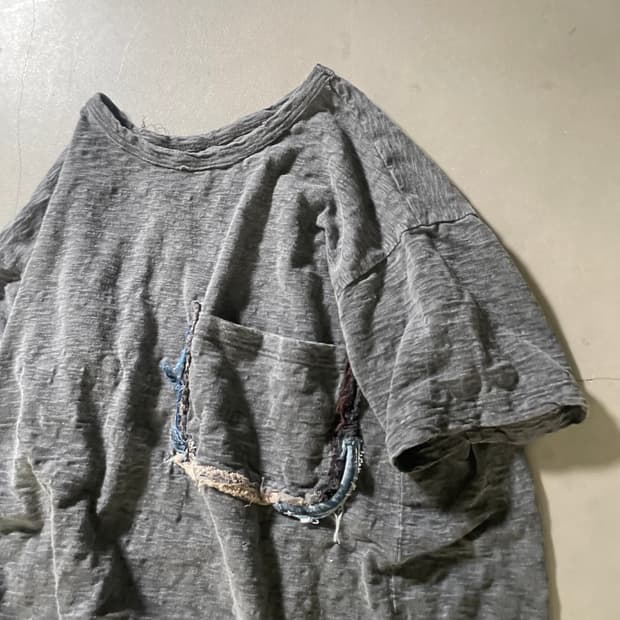 KZ Atelier  Distressed Pocket T-Shirt