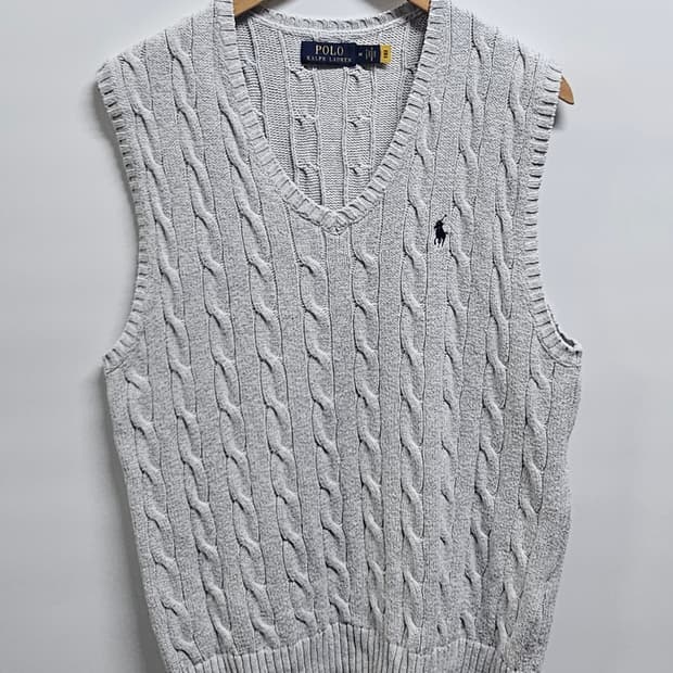 폴로랄프로렌 케이블 니트 베스트 M 정품큐알