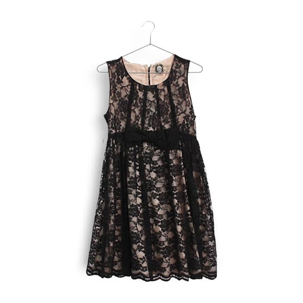 블랙 레이스 일본 빈티지 원피스 로리타 펑크