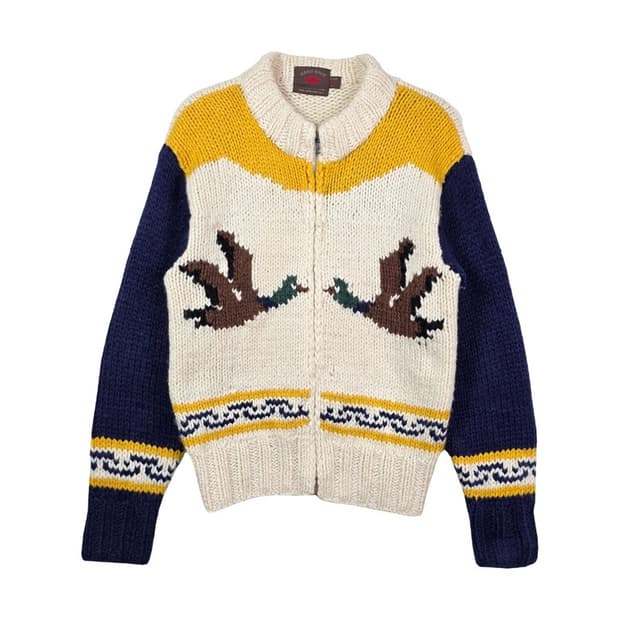 유니크 BLUE GOOSE 오리 자수 코위찬 집업 L