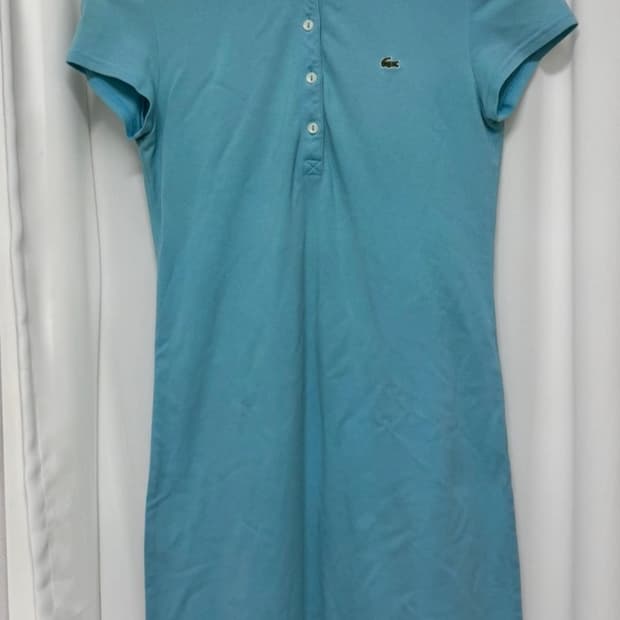 라코스테 하늘색 피케 원피스